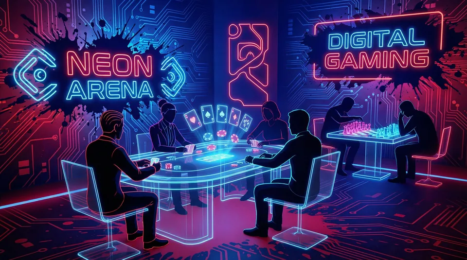 德州扑克下载 抢庄牛牛赛博棋牌竞技场全景